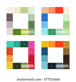 Colorful stripes infographic templates set. Geometric business abstract backgrounds for workflow layout, diagram, number options or web design