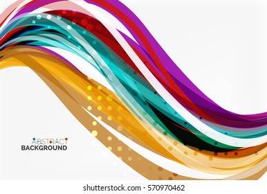 Bandas de colores sobre el fondo de la luz. Fondo de plantilla de vector para diseño de flujo de trabajo, diagrama, opciones de número o diseño web