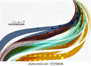 Bandas de colores sobre el fondo de la luz. Fondo de plantilla de vector para diseño de flujo de trabajo, diagrama, opciones de número o diseño web