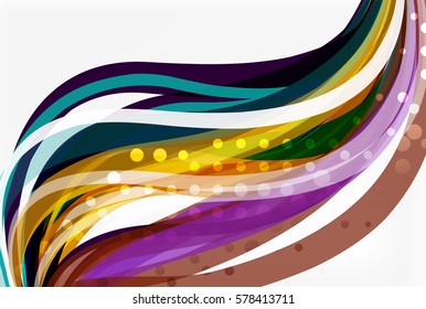 Bandas de colores sobre el fondo de la luz. Fondo de plantilla de vector para diseño de flujo de trabajo, diagrama, opciones de número o diseño web