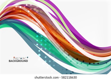 Bandas de colores sobre el fondo de la luz. Fondo de plantilla de vector para diseño de flujo de trabajo, diagrama, opciones de número o diseño web