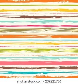 Las rayas coloridas son un patrón sin fisuras. Fondo abstracto con rayas dibujadas a mano. Fondo de las líneas de acuarela del vector.