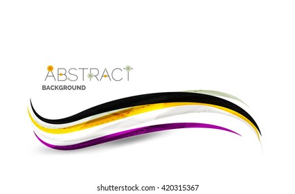 Colorful stripes wave composition, business template - geometric abstract background, swirl colorful lines - color curve stripes and lines in motion concept and with light and shadow effects
