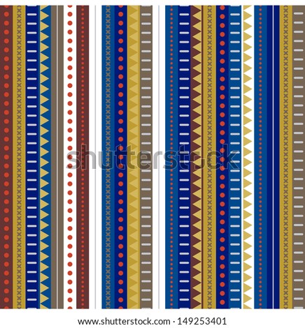 Colorful stripey seamless pattern design