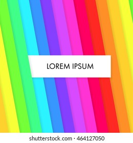 Colorful strips pattern with place for your text.