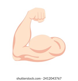 Colorful Strong Arm Symbol. Concept of Motivation and Inspiration
