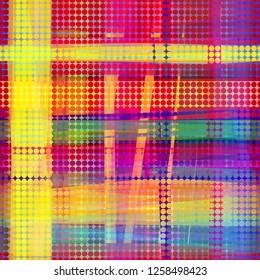 Colorful structure. Bright seamless texture with dots and stripes. Abstract vector background for web page, banners backdrop, fabric, home decor, wrapping