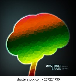 Colorful structure in the form of brain, futuristic vector illustration eps10