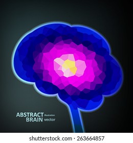 Colorful structure in the form of brain, futuristic vector illustration eps10