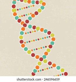 Estructura colorida del ADN humano.