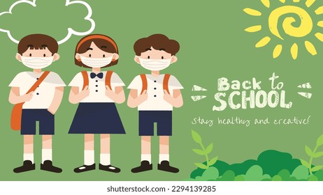 Colorful Student Back to School Wallpaper