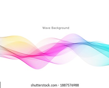 Colorful stylish dynamic wave background vector