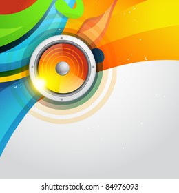 colorful stylish music vector background