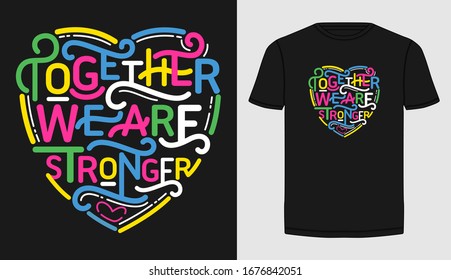 Colorful and stylish typography slogan for t-shirt.  Abstract design with the line and grunge style. Vector print, typography, poster. Global swatches.