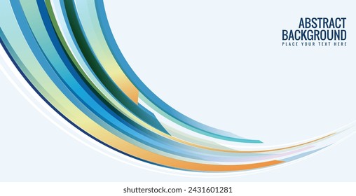 Colorful stylish wave design background