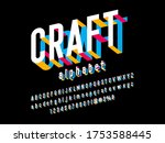 colorful stylized alphabet design with uppercase, lowercase, numbers and symbols