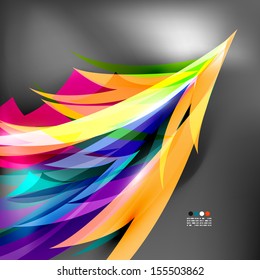 Colorful stylized parrot tail modern background