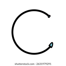 Colorful and stylized rotate icon vector