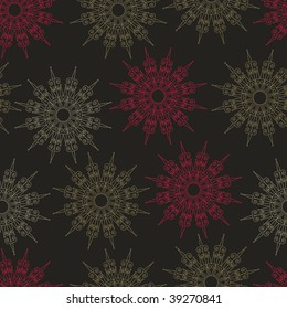 Colorful stylized snowflakes