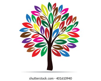 Colorful stylized tree