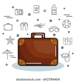 Colorful suitcase design