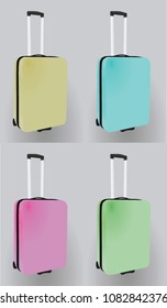 Colorful suitcases. vector illustration
