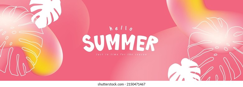 Colorful Summer abstract background layout banners design