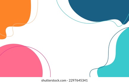 colorful summer abstract background with wavy and copy space. Vector illustration