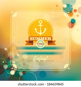Colorful summer background with abstraction. Vector illustration