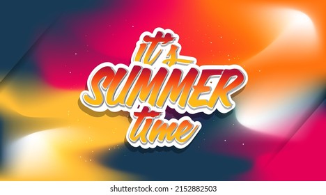 Colorful Summer Background for Banner or Poster Design. Abstract Wavy Background. It's Summer Time