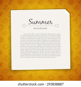 Colorful Summer Background with Copy Space. Seamless Pattern in Swatches.