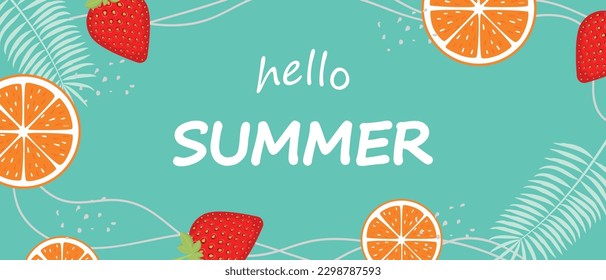 Colorful summer background design banners. summer
  background. Horizontal poster, greeting card, header for the site.