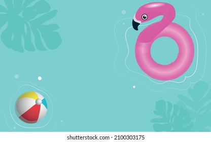 Colorful summer background layout banner design. Horizontal poster, greeting card, website header