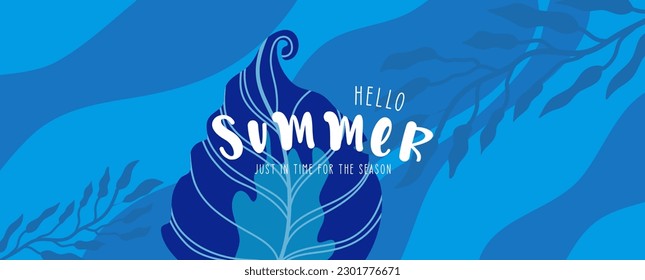 Colorful summer background layout banner design. landscape poster, greeting card, header to website
