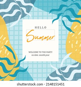 Colorful Summer background layout banners design.