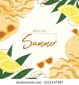 Colorful Summer background layout banners design.