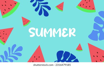 Colorful Summer background layout banners design. Horizontal poster, greeting card, header for website