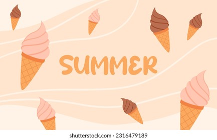 Farbiges Sommer-Hintergrund Layout Banner Design. Horizontales Poster, Grußkarte, Kopfzeile für die Website
