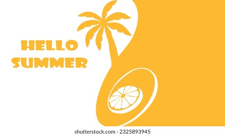 Colorful Summer background layout banners design, lemon wave