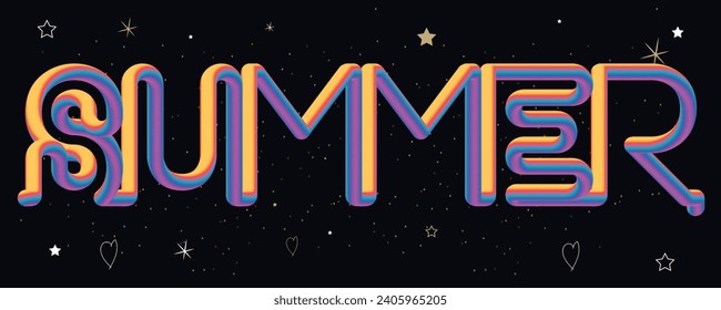 Colorful Summer background layout banners design. Horizontal poster, greeting card