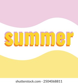 Colorful summer background, vector design