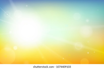 Colorful Summer Background Vector Illustration