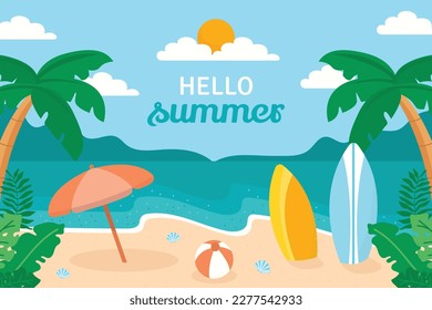Colorful Summer background. vector illustration design.