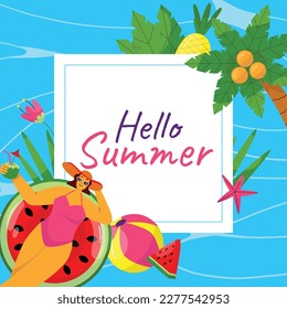 Colorful Summer background. vector illustration design.