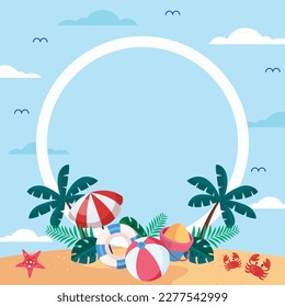 Colorido fondo veraniego. diseño de ilustración vectorial.