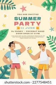 Colorful Summer background. vector illustration design.