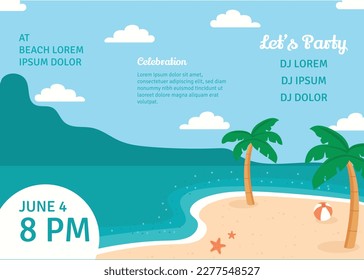 Colorful Summer background. vector illustration design.
