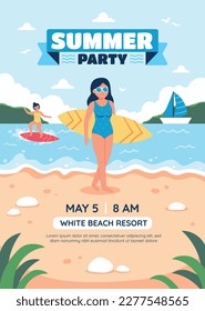 Colorful Summer background. vector illustration design.