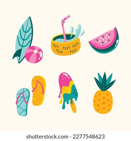 Colorful Summer background. vector illustration design.