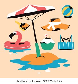 Colorful Summer background. vector illustration design.